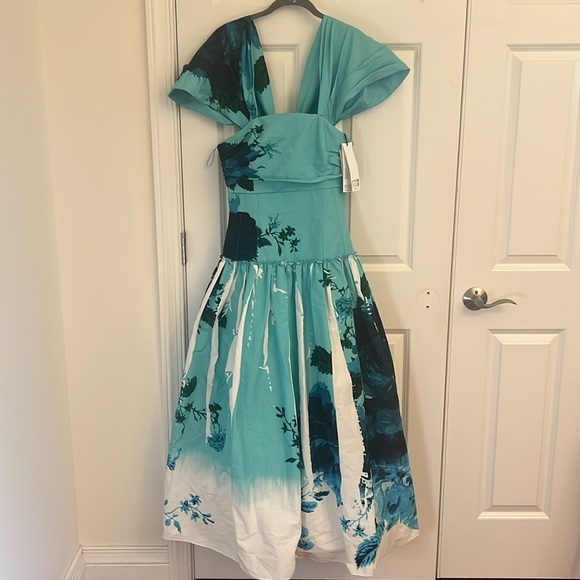 Erdem Off Shoulder Cocktail Dress Size 6 NWT 2024 Collection - Picture 4 of 17